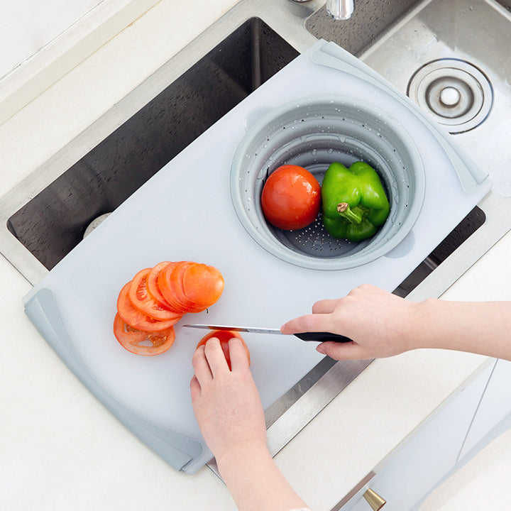 Innovative Multi-Functional 3 in 1 Chopping Board Detachable Folding Drain Basket Sink Cutting Board