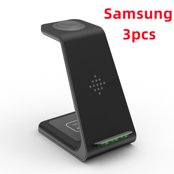 3 In 1 Fast Charging Station Wireless Charger Stand Wireless Quick Charge Dock For Phone Holder