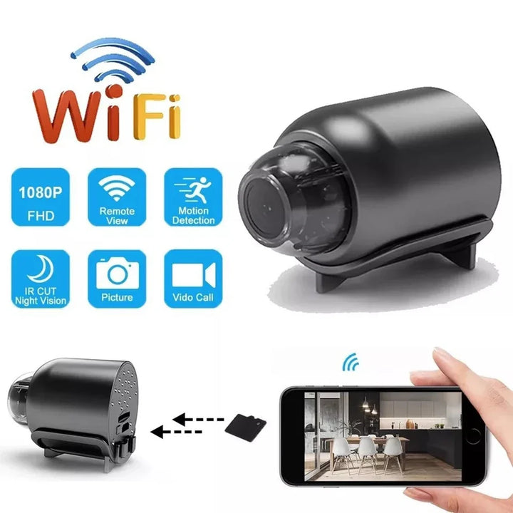 HD 1080p Mini Wireless WiFi Camera - Baby Monitor, Indoor Security Surveillance with Night Vision, IP Camera Recorder