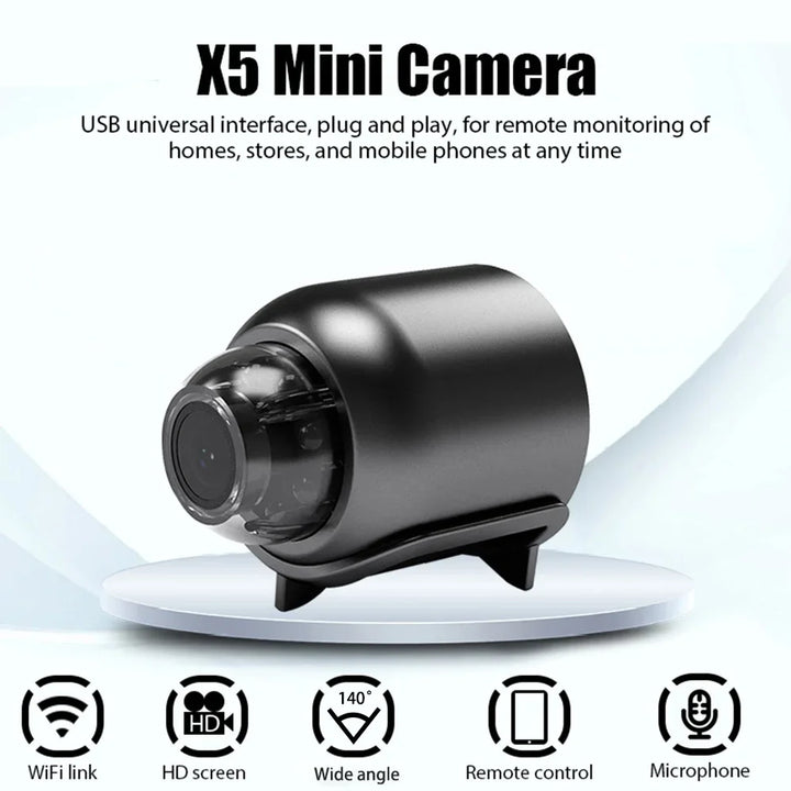 HD 1080p Mini Wireless WiFi Camera - Baby Monitor, Indoor Security Surveillance with Night Vision, IP Camera Recorder