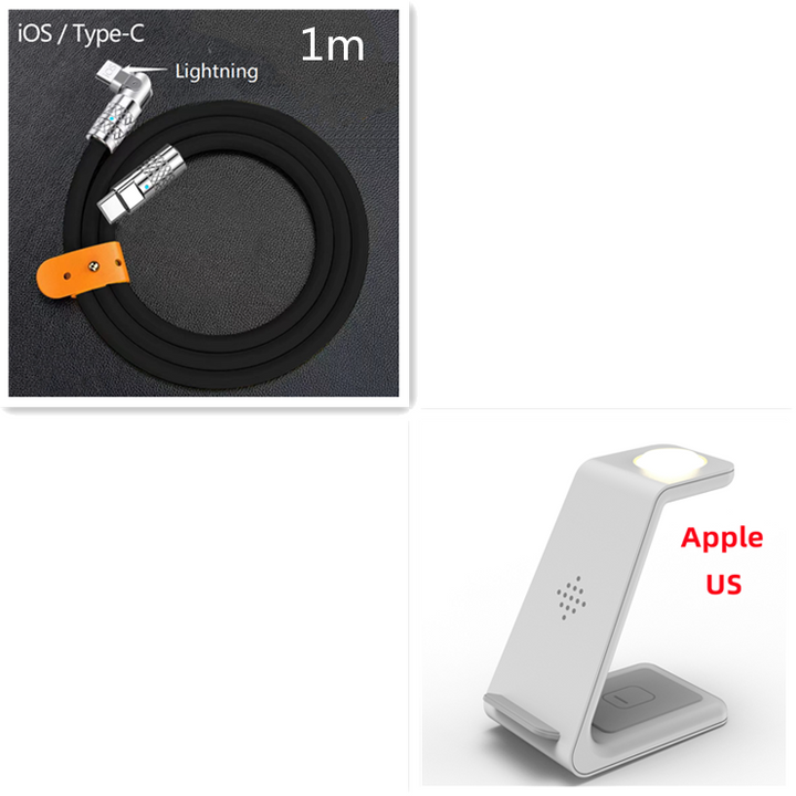 3 In 1 Fast Charging Station Wireless Charger Stand Wireless Quick Charge Dock For Phone Holder